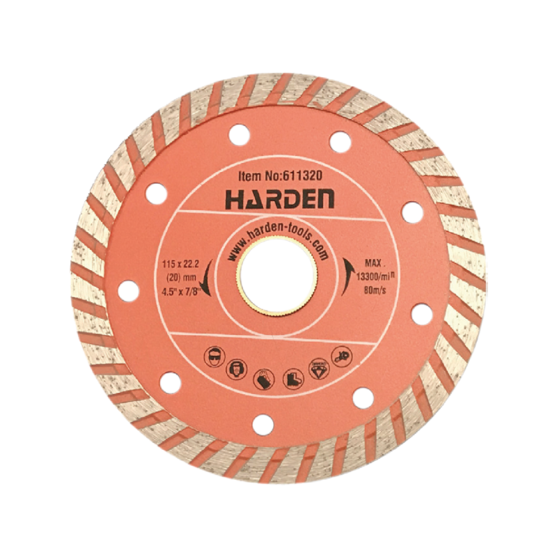 DISCO CORTE DIAMANTADO TURBO 180 (7”) x 22.2 mm HARDEN