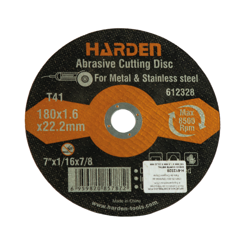DISCO DE CORTE METAL/INOX 180mm HARDEN